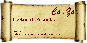 Csoknyai Zsanett névjegykártya